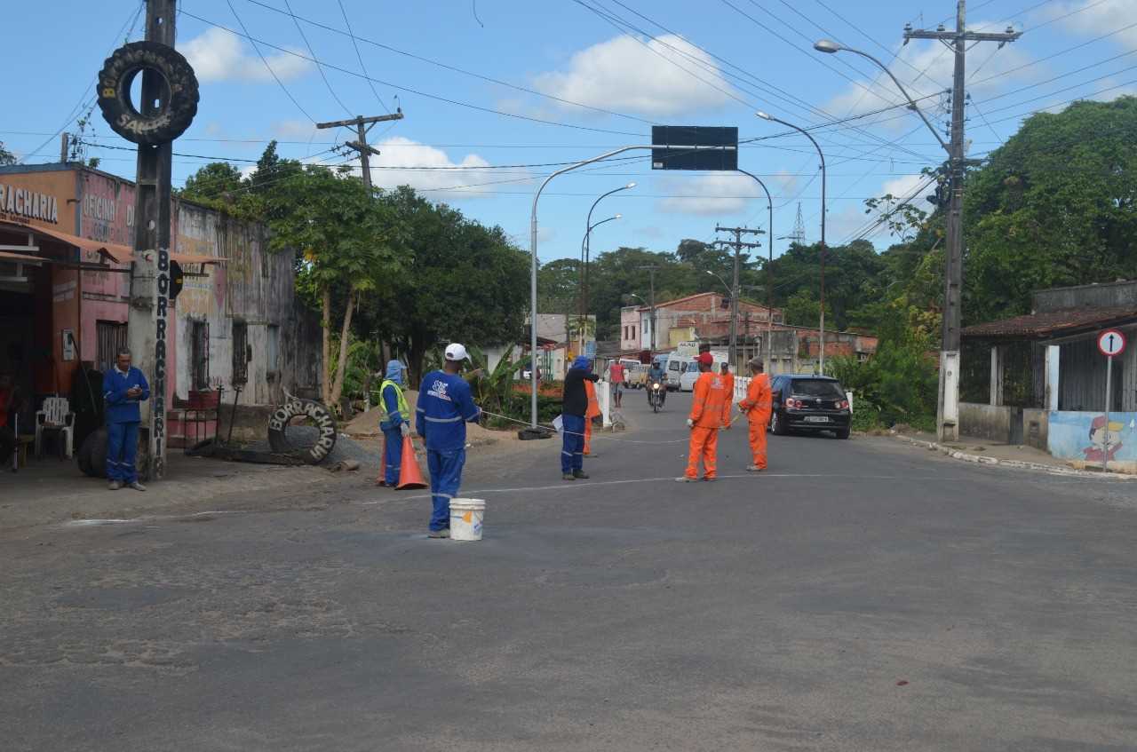 Rotatória começa a ser construída próxima a Ponte do Rio Panelão